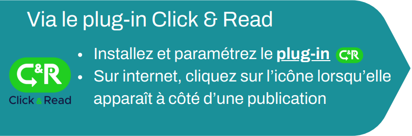 Les ressources Recherche : Sur/hors campus via Click and read 